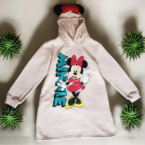H&M Disney Minnie Mouse Pink Kids Hoodie Size 8-10Y - Picture 3 of 6